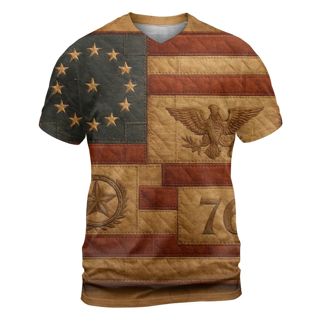 Heritage Patchwork Banner artistic all-over print tops