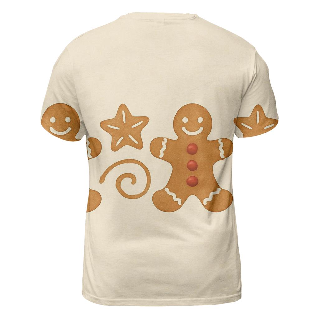 Gingerbread Border On Cream Background personalized full print shirts