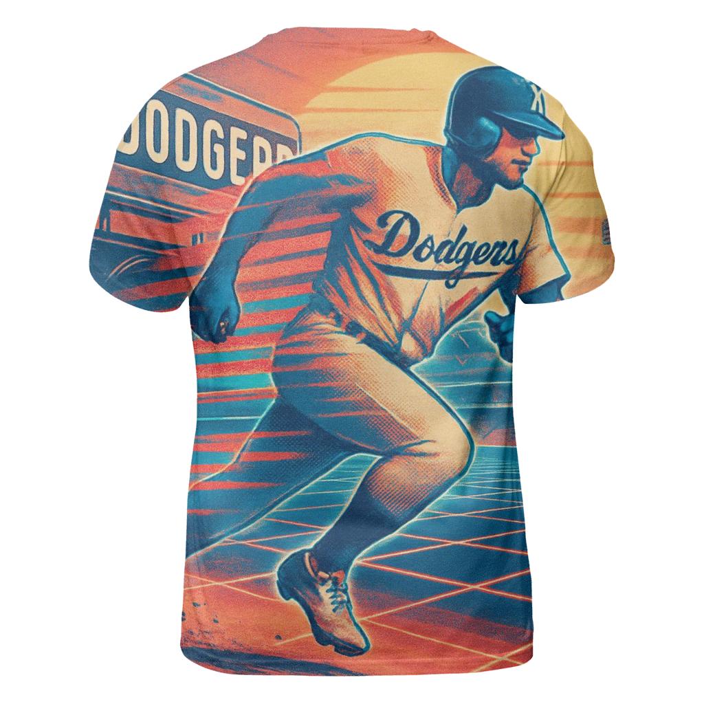 Retro Wave Baseline trendy printed shirt styles