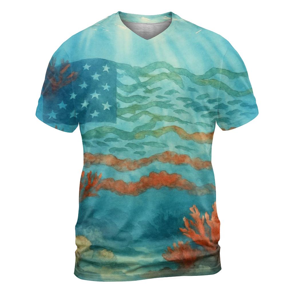 Coral Reef Standard creative print fashion shirts
