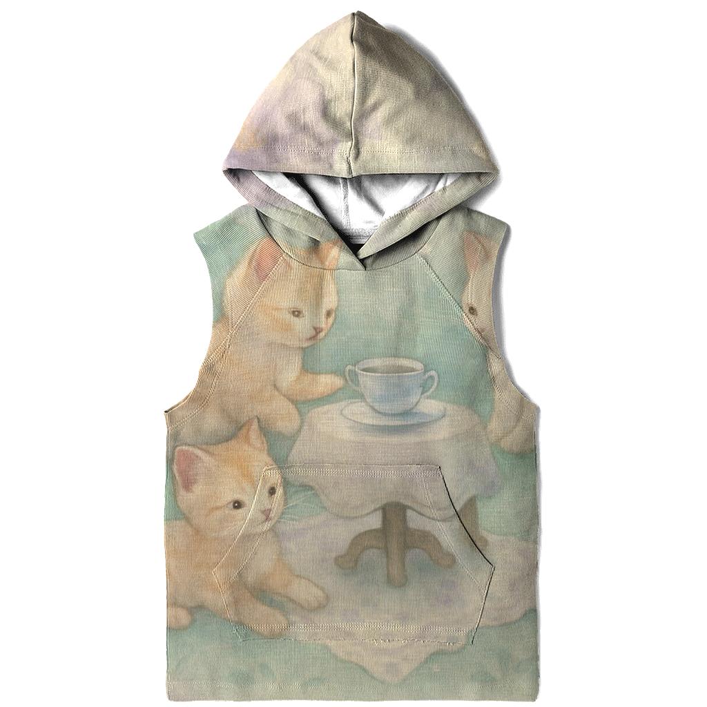 Lavender Tea Party Kittens pullover hoodies