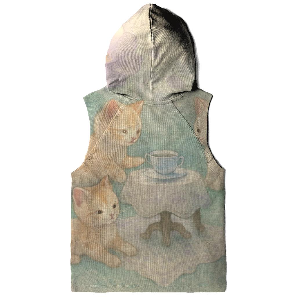 Lavender Tea Party Kittens pullover hoodies