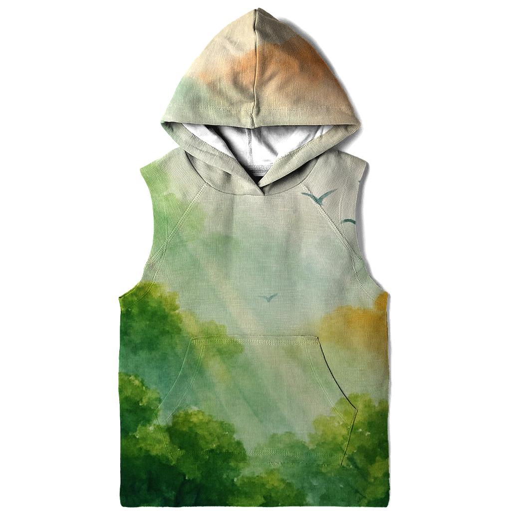 Verdant Flag Forest embroidered hoodies