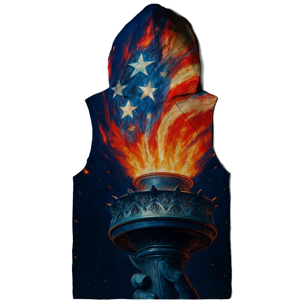 Liberty Flame Banner pullover hoodies
