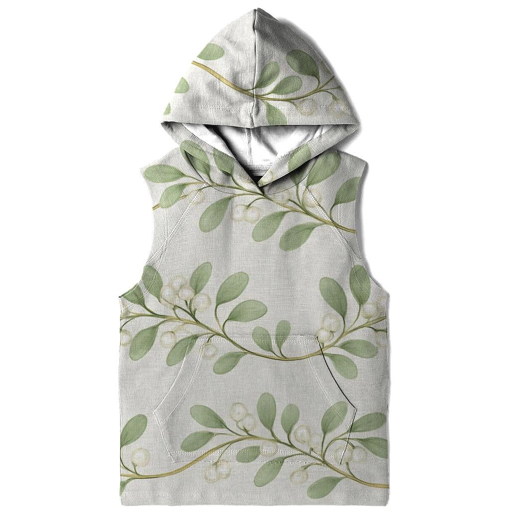 Mistletoe Wave On Light Gray Background lightweight hoodies