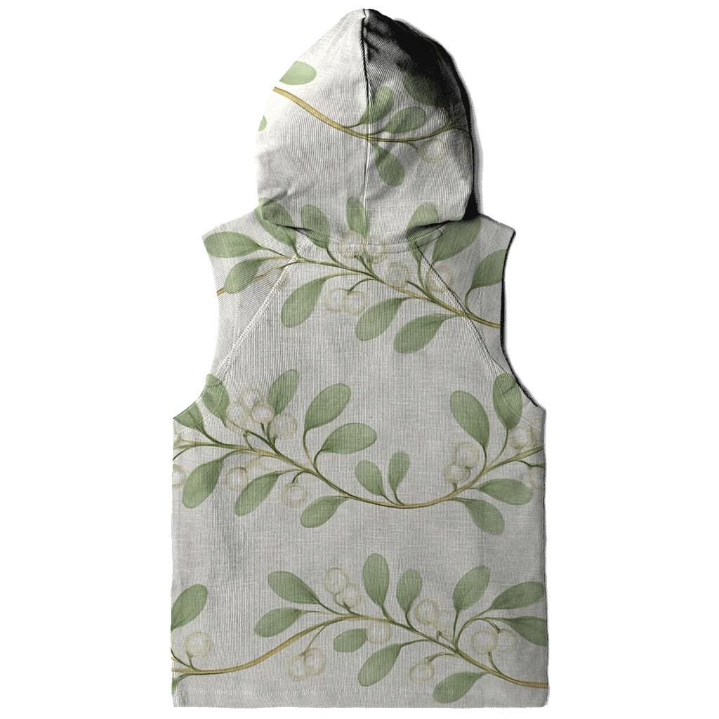 Mistletoe Wave On Light Gray Background lightweight hoodies