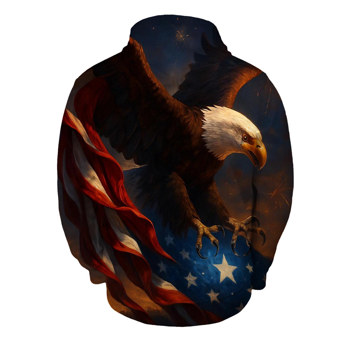 Crimson Wings Over Liberty designer hoodies