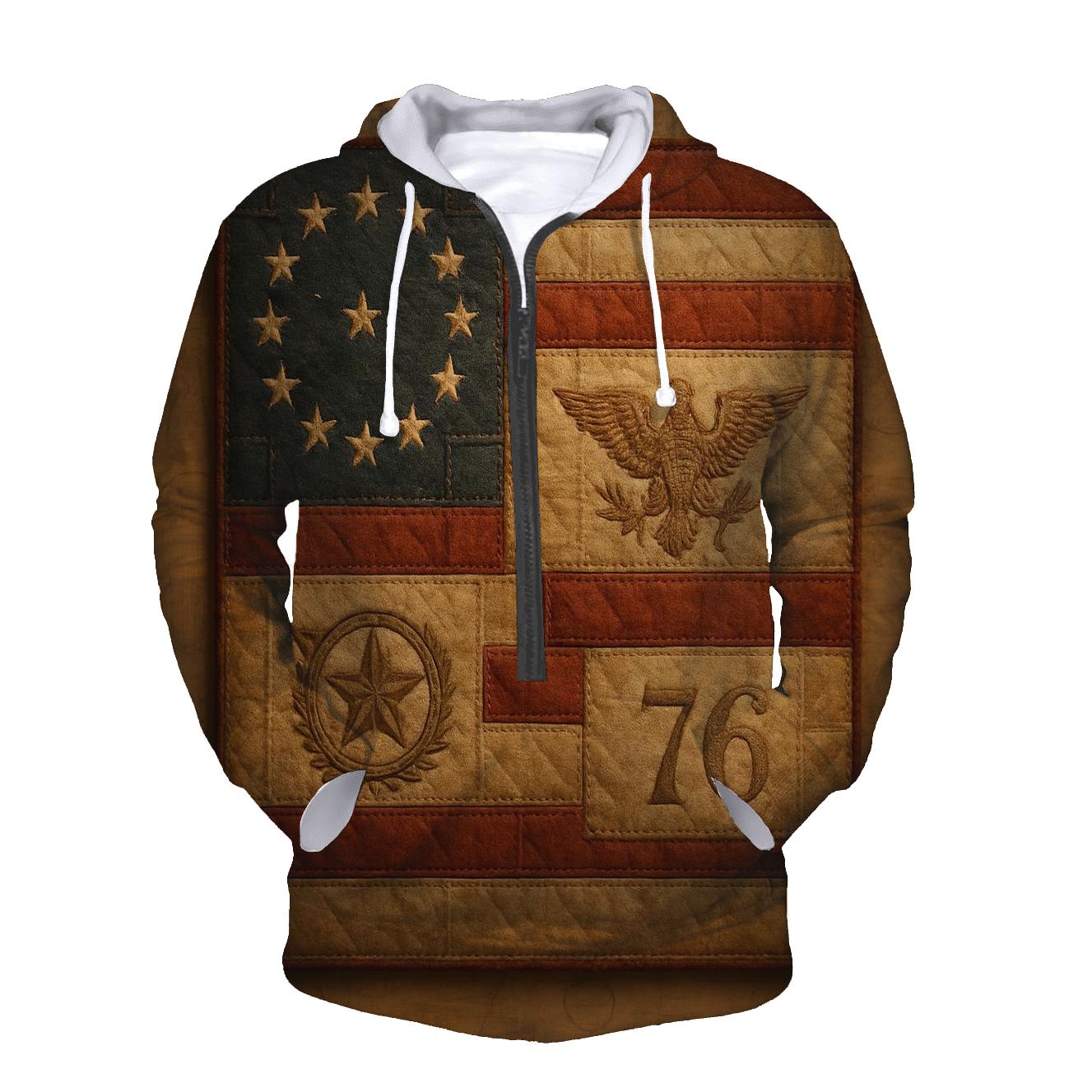 Heritage Patchwork Banner designer hoodies