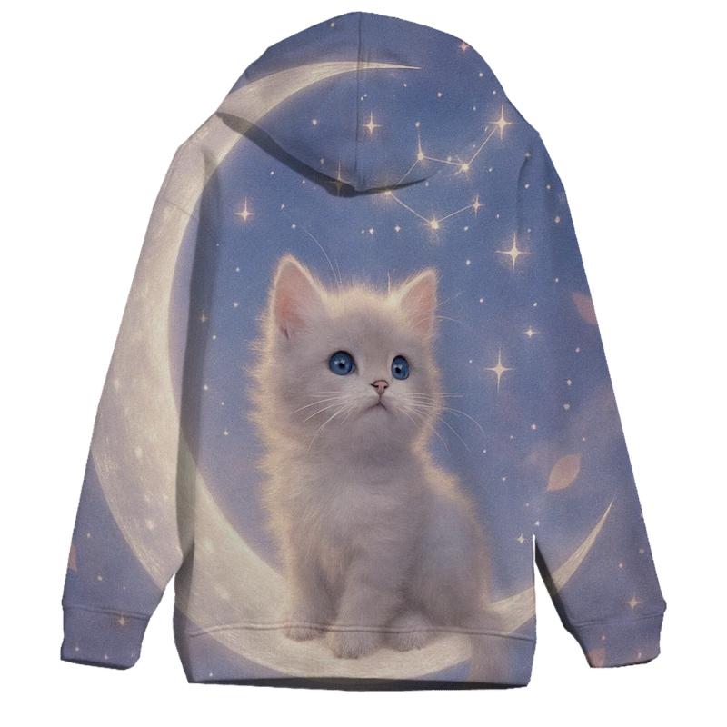 Moonbeam Kitten Reverie premium hoodies