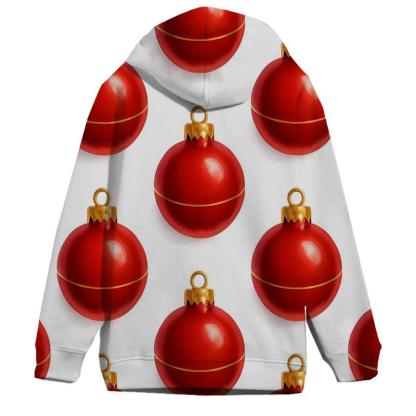 Red Ornament Grid On White Background premium hoodies