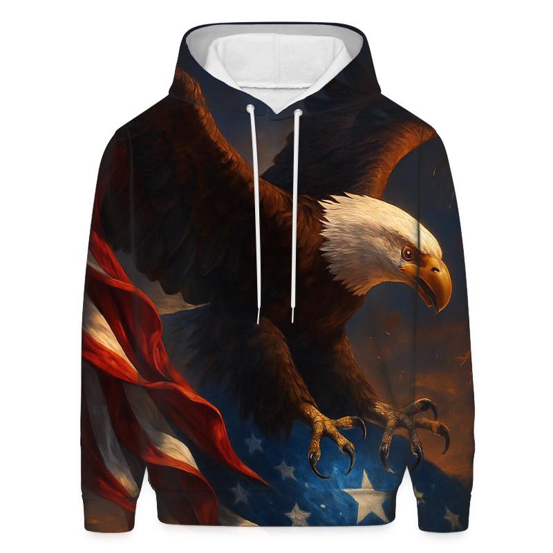 Crimson Wings Over Liberty custom hoodies