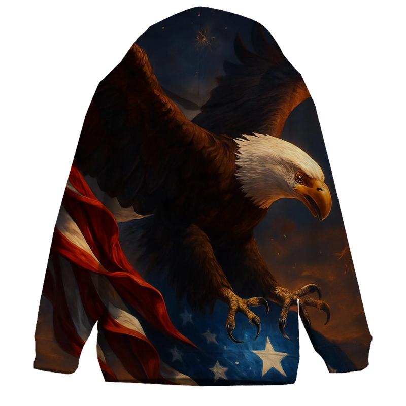 Crimson Wings Over Liberty custom hoodies