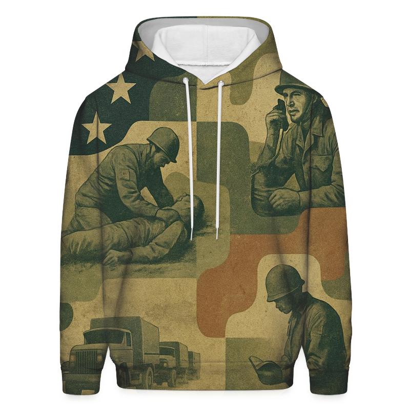 Camouflage Flag Mosaic graphic hoodies