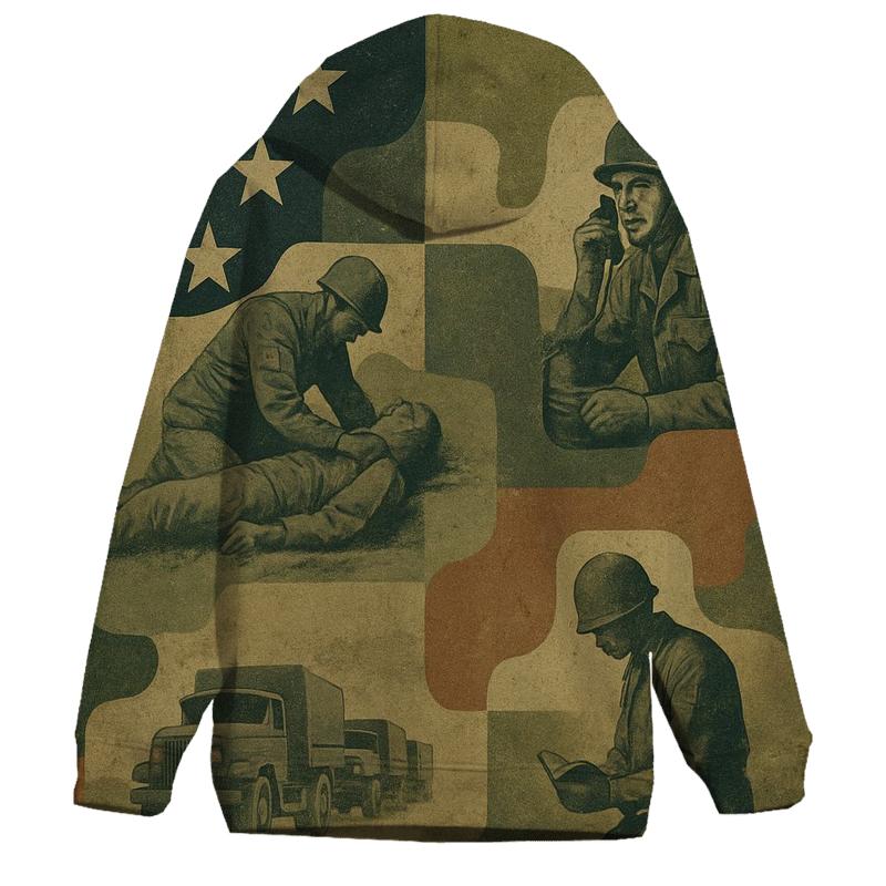 Camouflage Flag Mosaic graphic hoodies