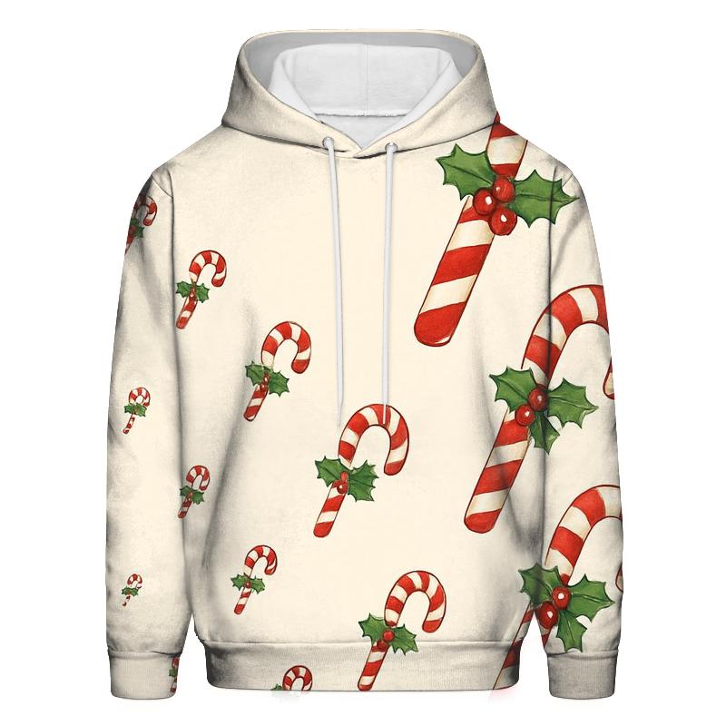 Candy Cane Progression On Ivory Background graphic hoodies