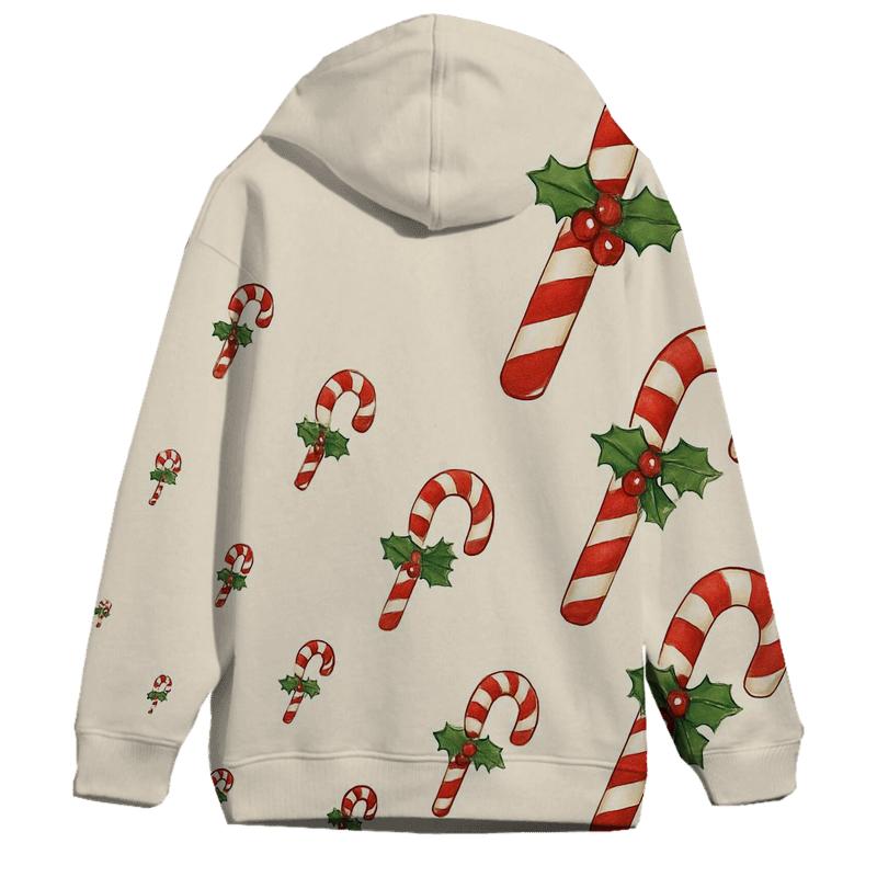 Candy Cane Progression On Ivory Background graphic hoodies