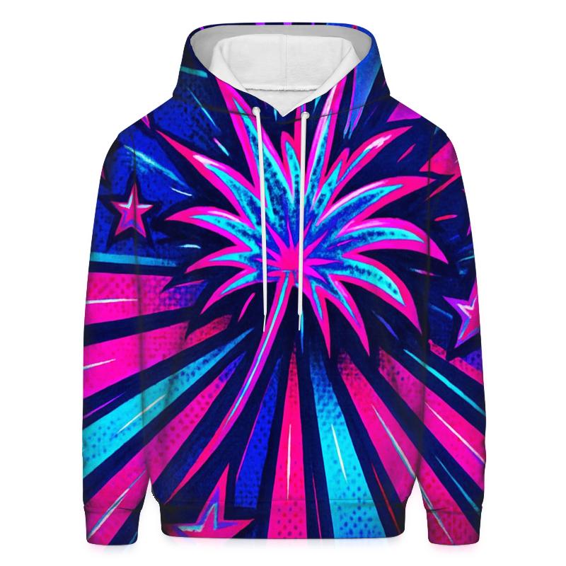 Neon Pop Americana Burst hoodie designs