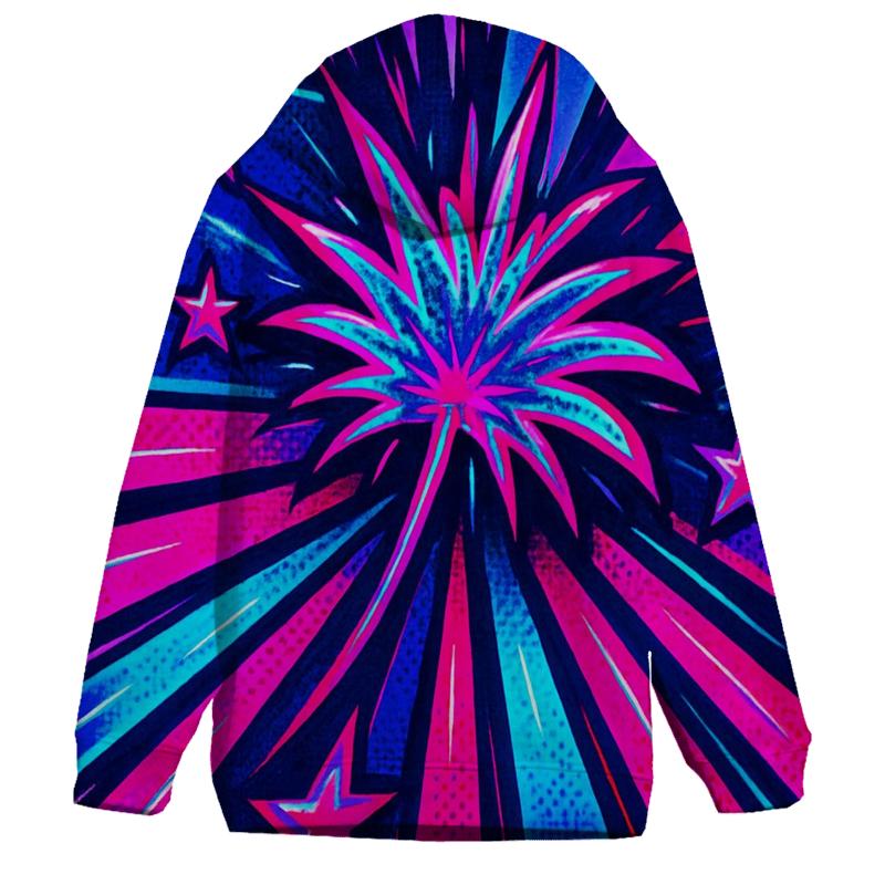 Neon Pop Americana Burst hoodie designs