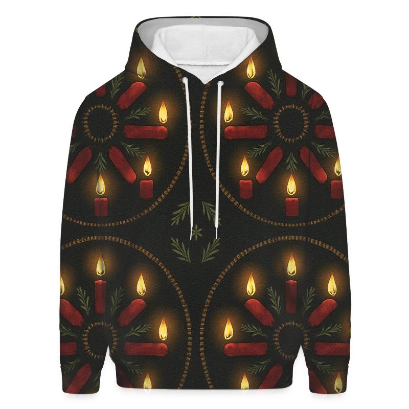 Advent Candle Concentric Array On Charcoal hoodie designs