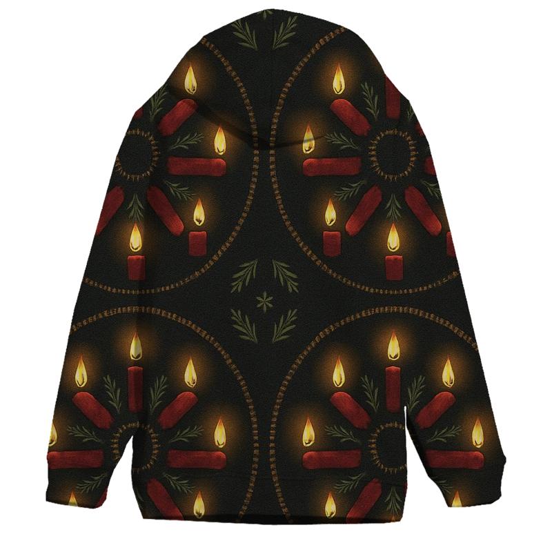 Advent Candle Concentric Array On Charcoal hoodie designs