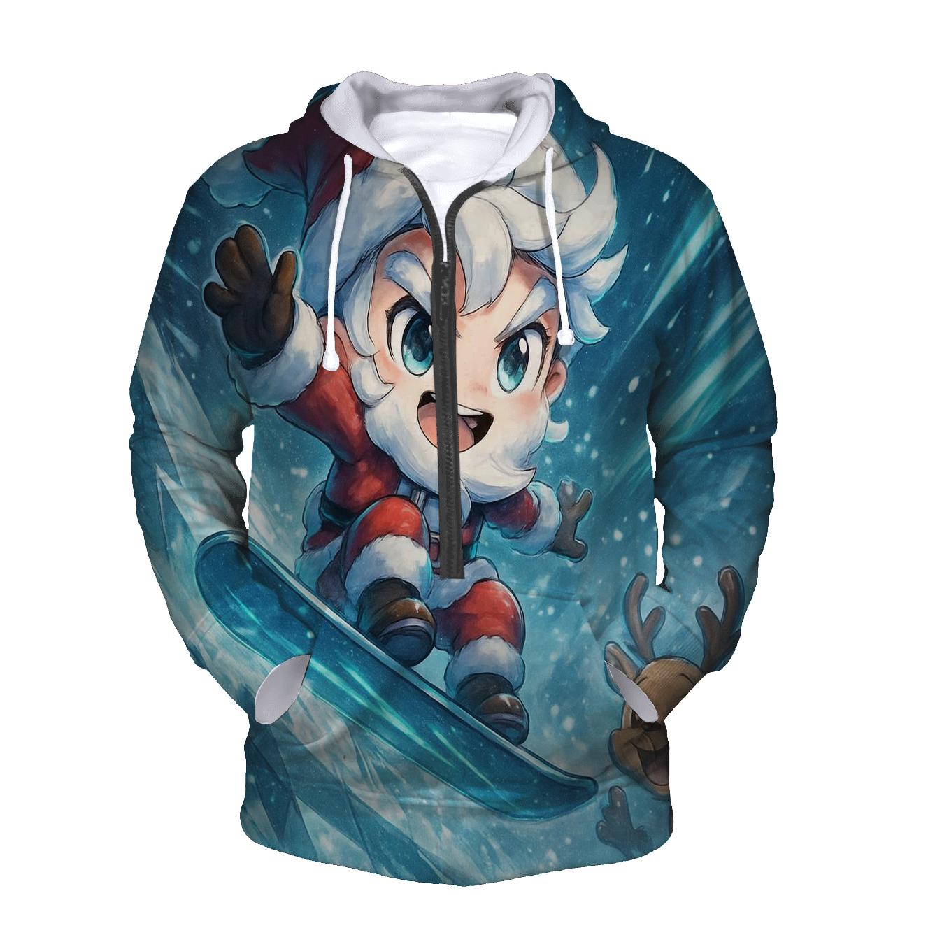 Snowboard Santa Thrill hoodie trends