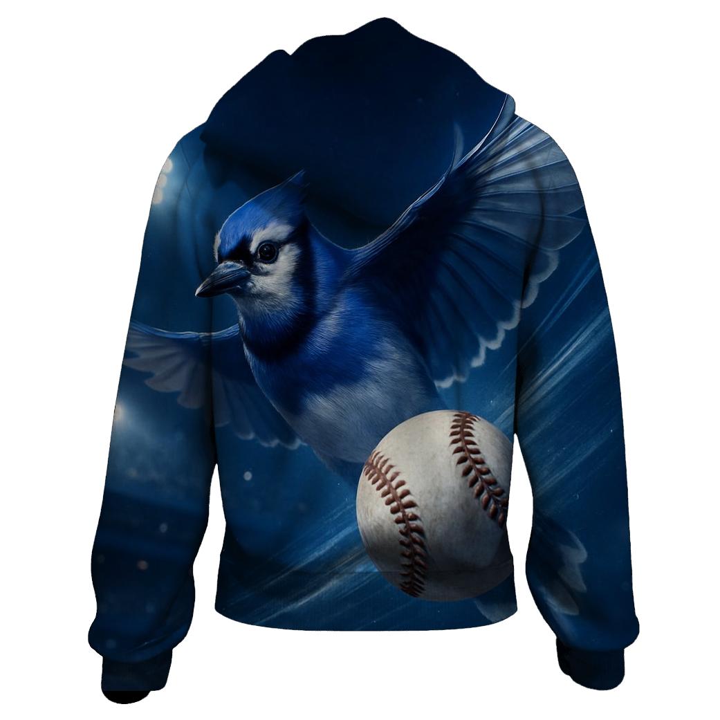 Soaring Blue Jays Flight embroidered hoodies