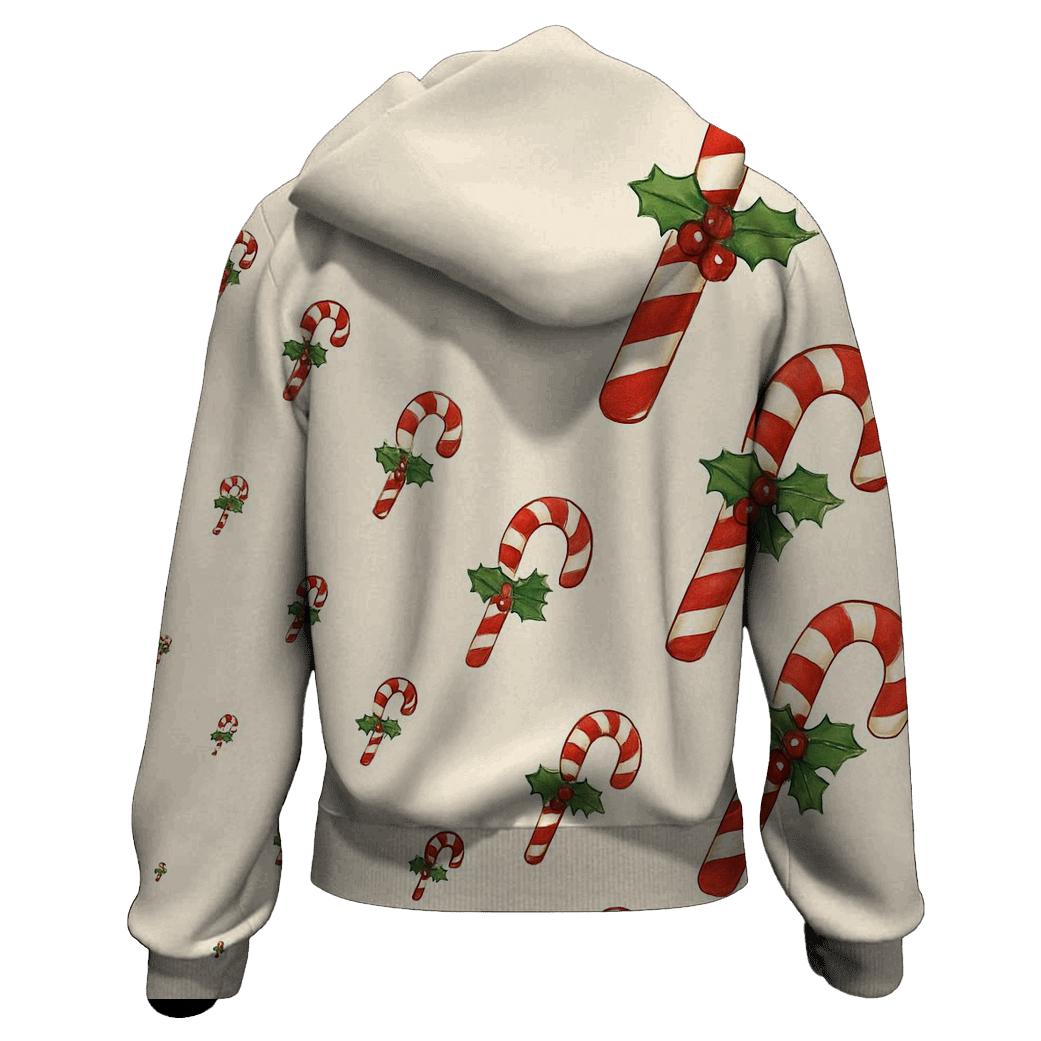 Candy Cane Progression On Ivory Background designer hoodies