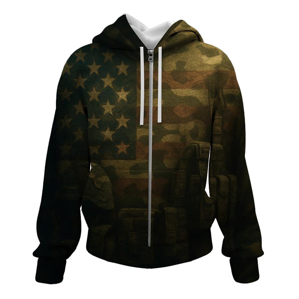 Camouflage Stripes Recon graphic hoodies