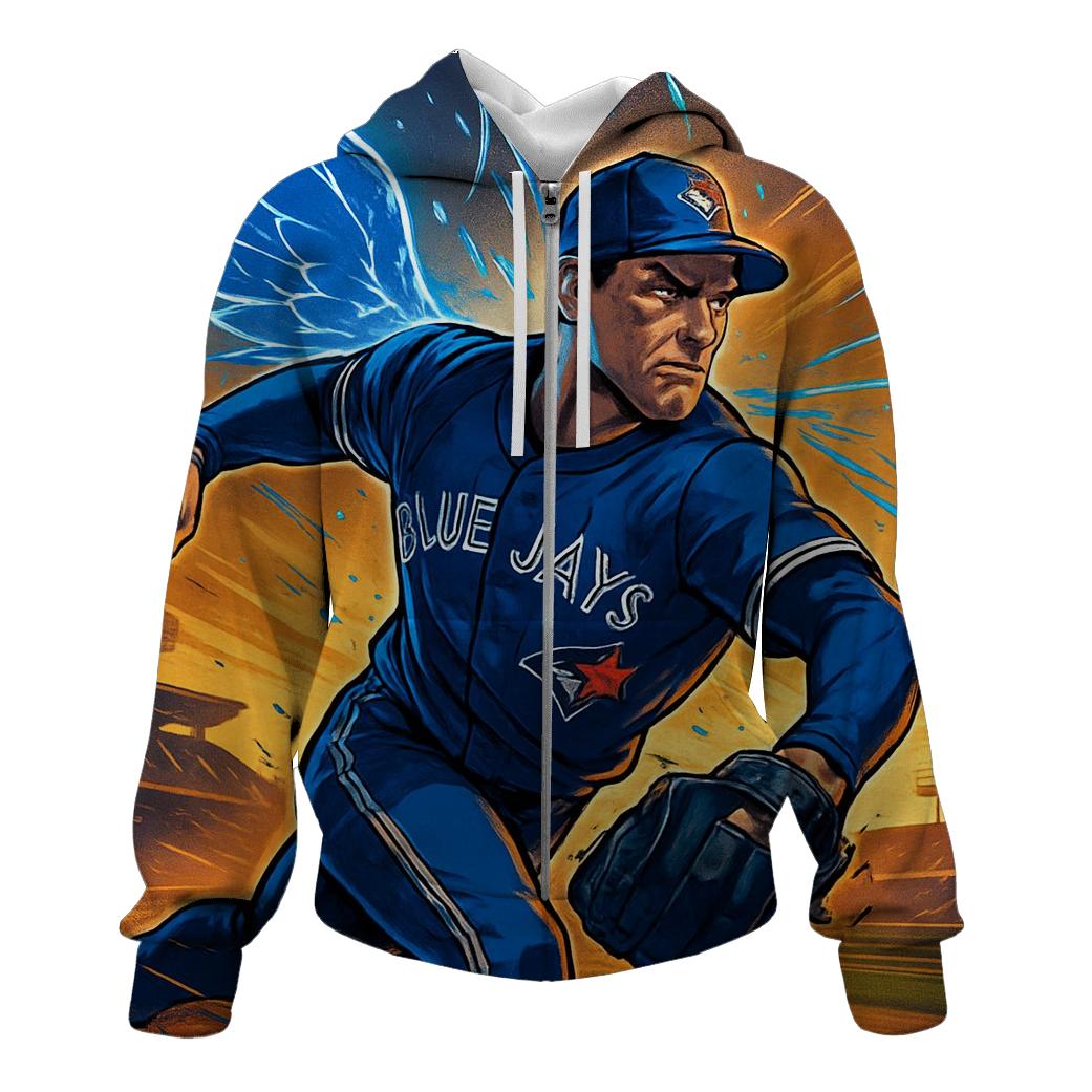 Winged Pitcher With Blue Jays Edge hoodies fashion
