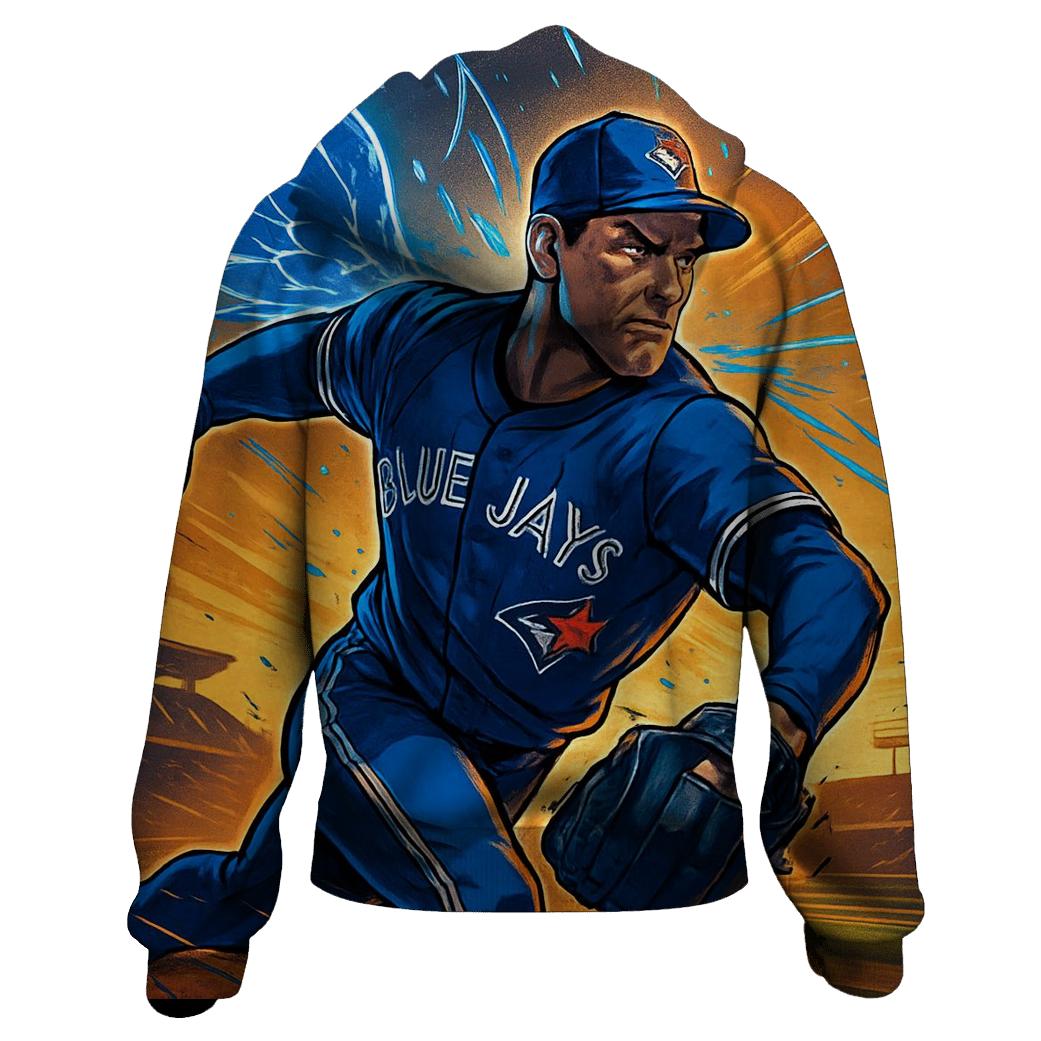 Winged Pitcher With Blue Jays Edge hoodies fashion