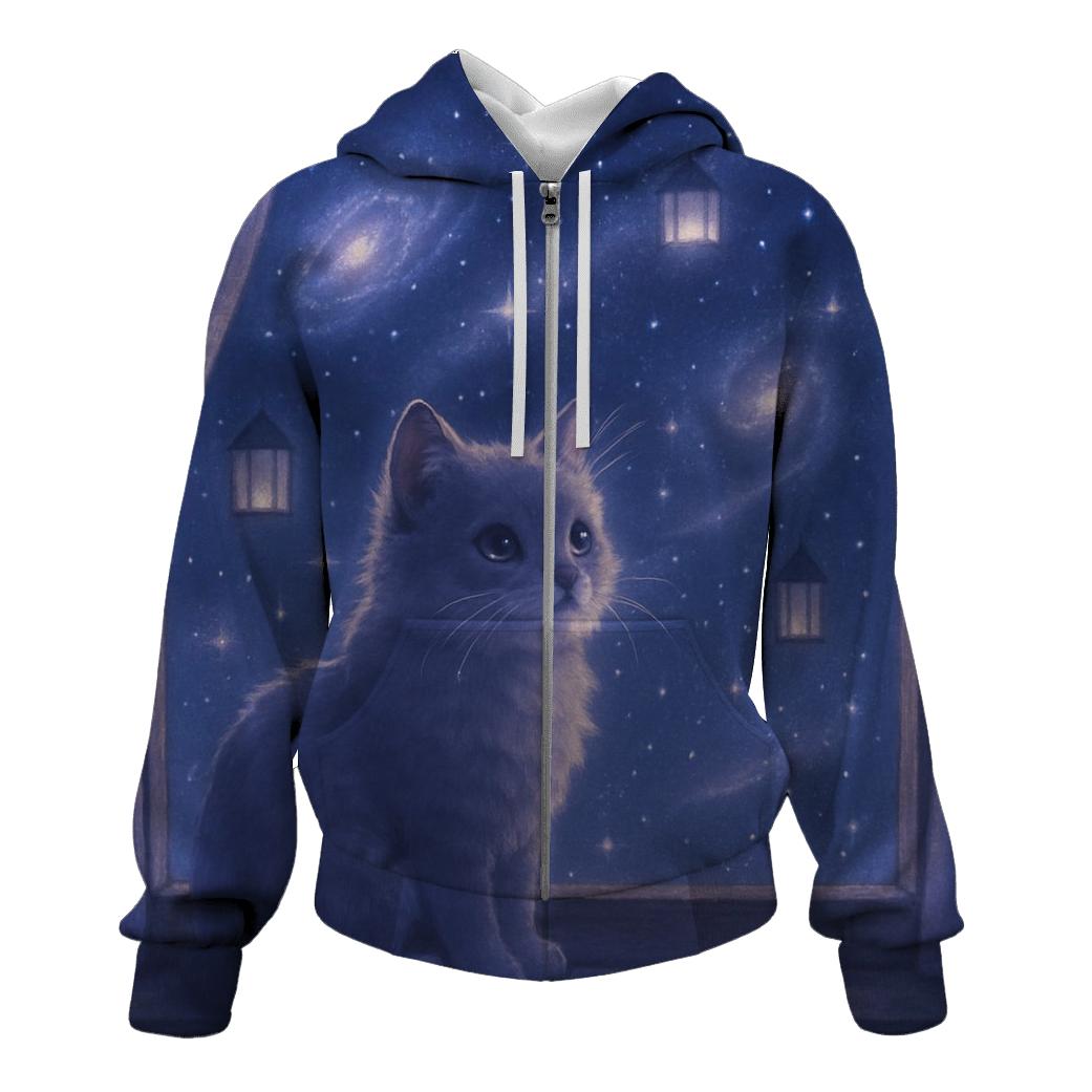 Stargazer Window Kitten pullover hoodies