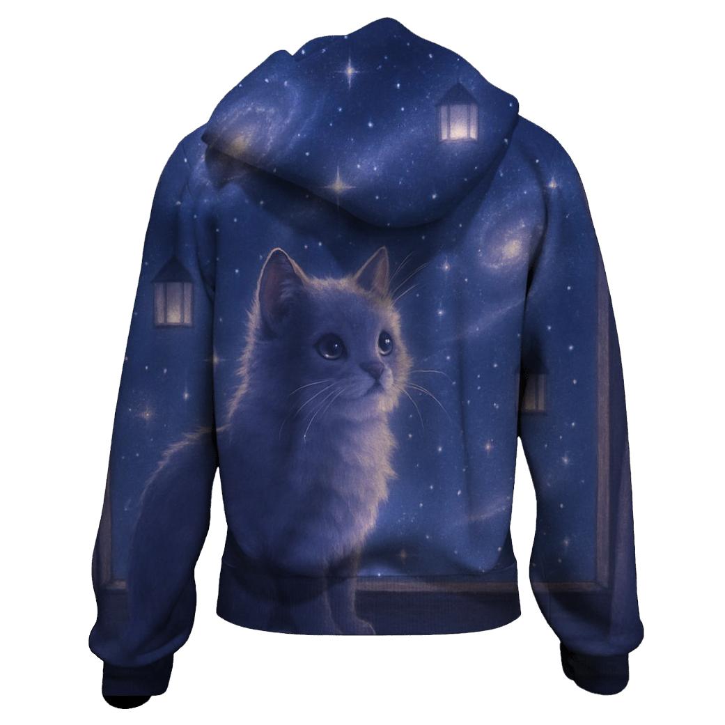 Stargazer Window Kitten pullover hoodies