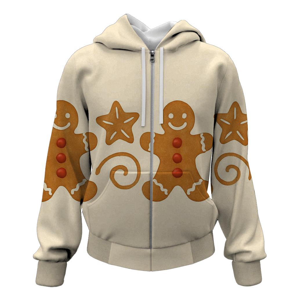 Gingerbread Border On Cream Background hoodie trends