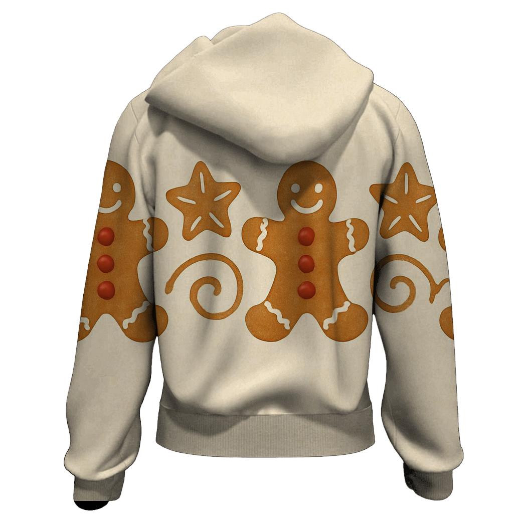 Gingerbread Border On Cream Background hoodie trends
