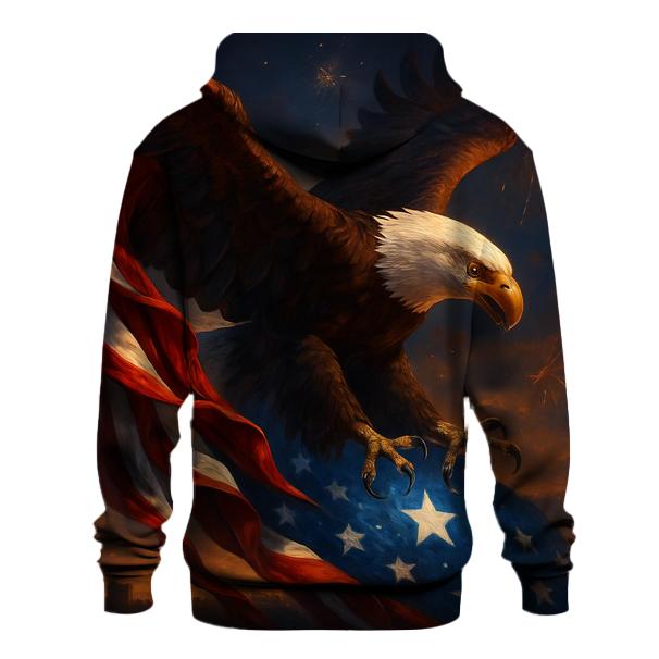 Crimson Wings Over Liberty printed hoodies