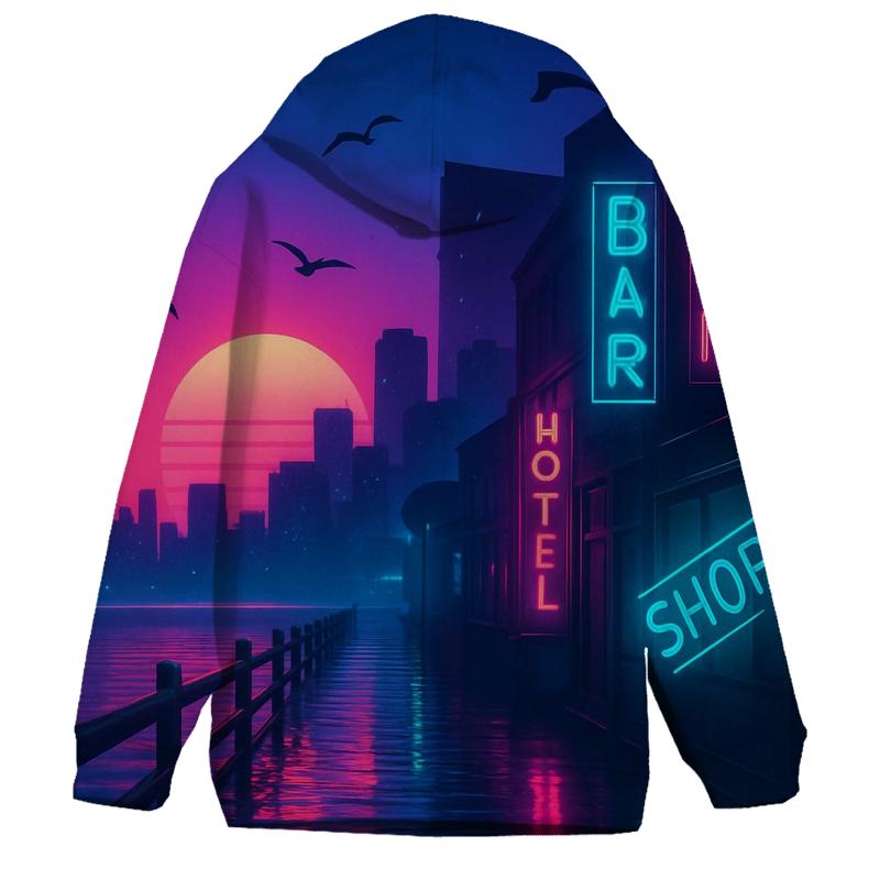Neon Pier Reverie graphic hoodies
