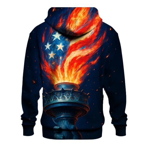 Liberty Flame Banner designer hoodies