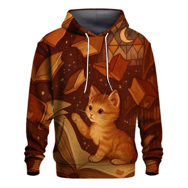 Midnight Bookshop Kitten pullover hoodies