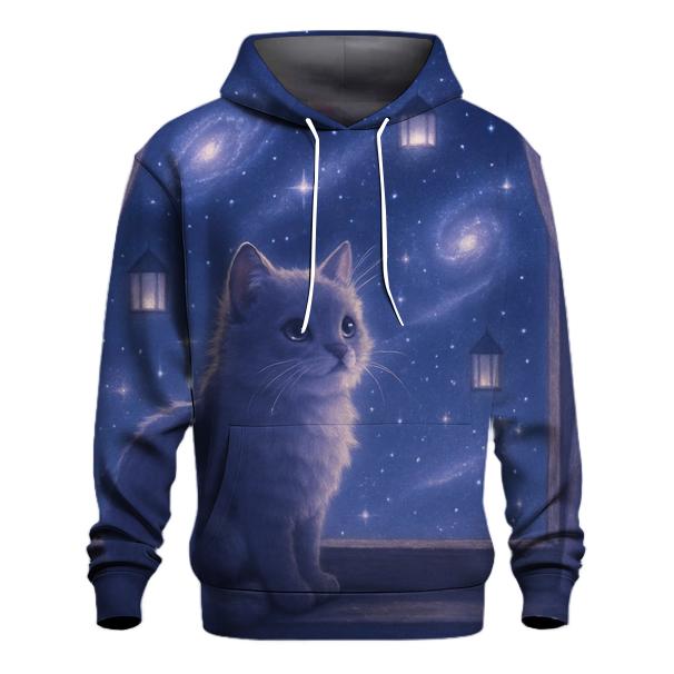 Stargazer Window Kitten heavyweight hoodies