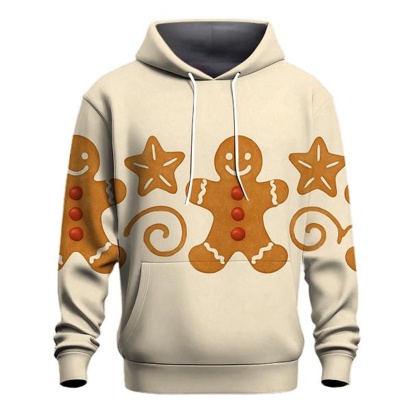 Gingerbread Border On Cream Background hoodie designs