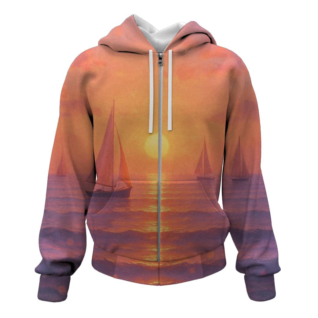Coral Harbor Twilight designer hoodies