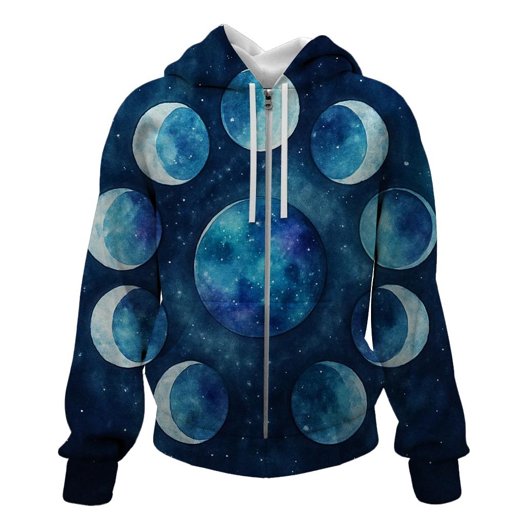 Moon Phase Garden designer hoodies