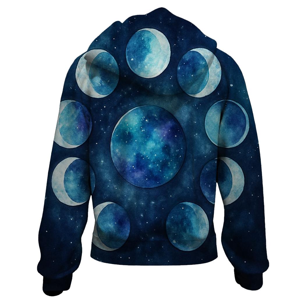 Moon Phase Garden designer hoodies