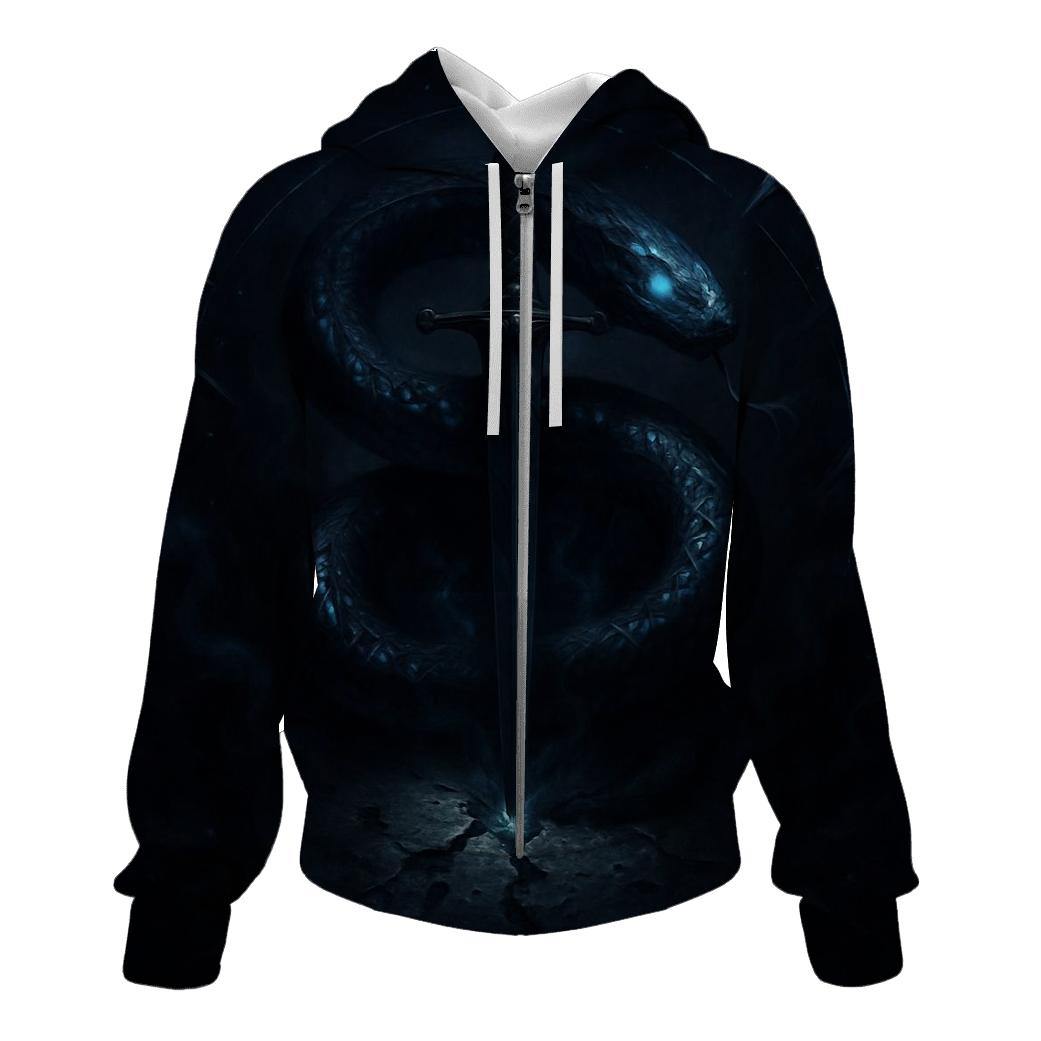Serpent Of The Hollow Moon embroidered hoodies