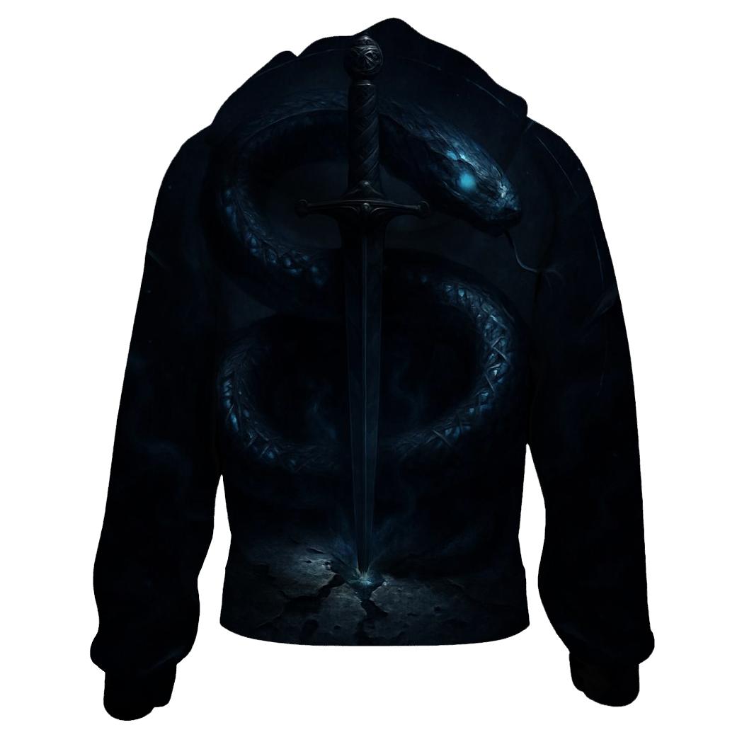 Serpent Of The Hollow Moon embroidered hoodies