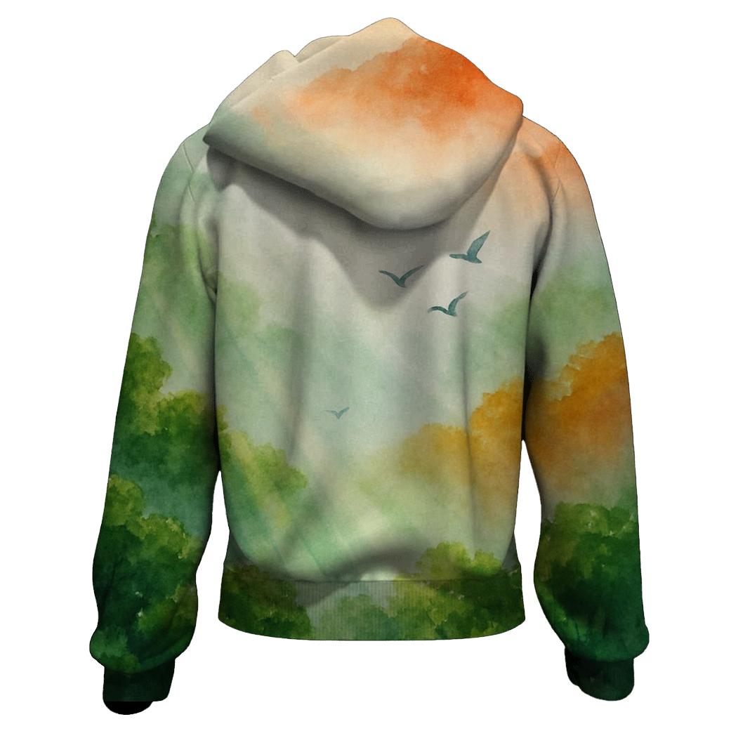 Verdant Flag Forest lightweight hoodies