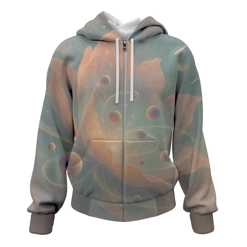 Quantum Blossom Nebula printed hoodies