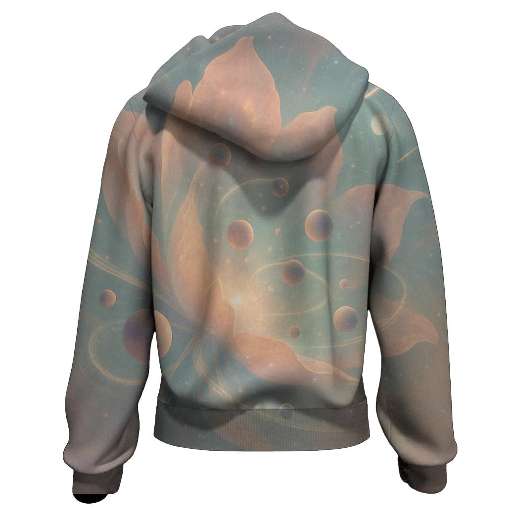 Quantum Blossom Nebula printed hoodies
