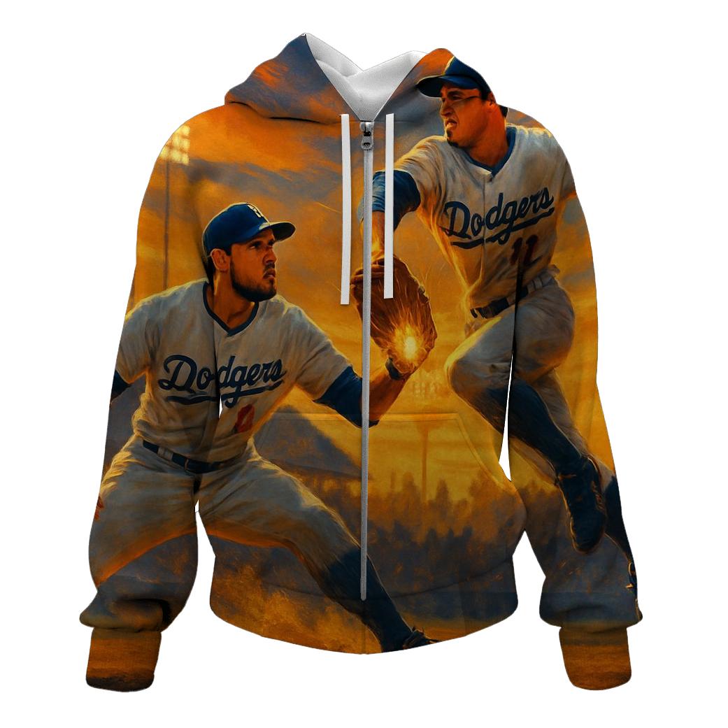 Sunset Double Play printed hoodies