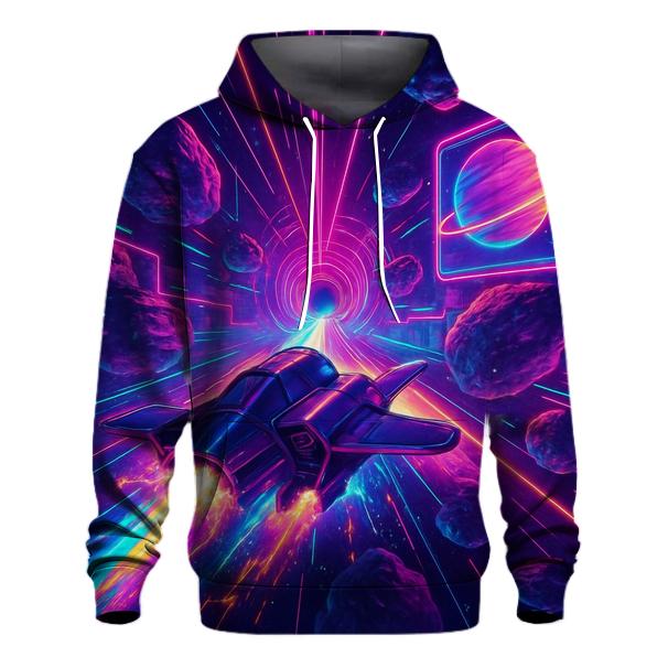 Retro Neon Warp Drive graphic hoodies